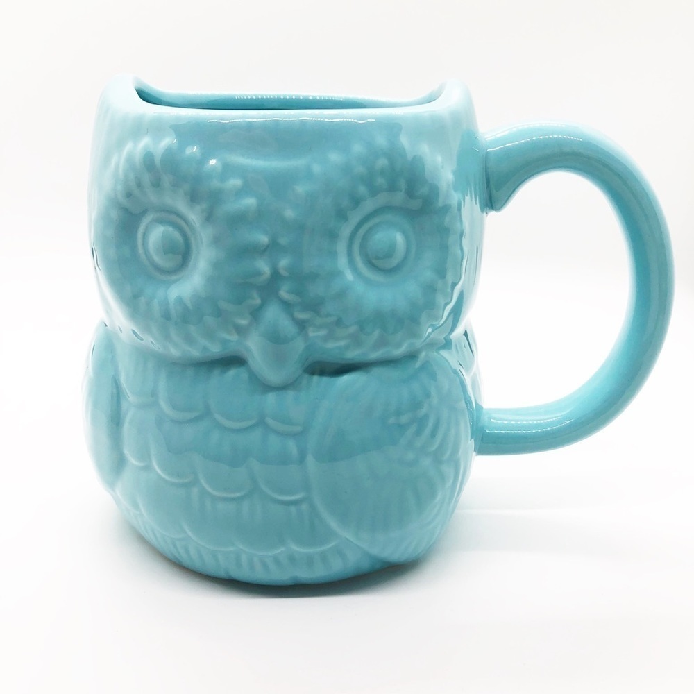 Great Gatherings Blue Ceramic Owl‎ Coffee Mug